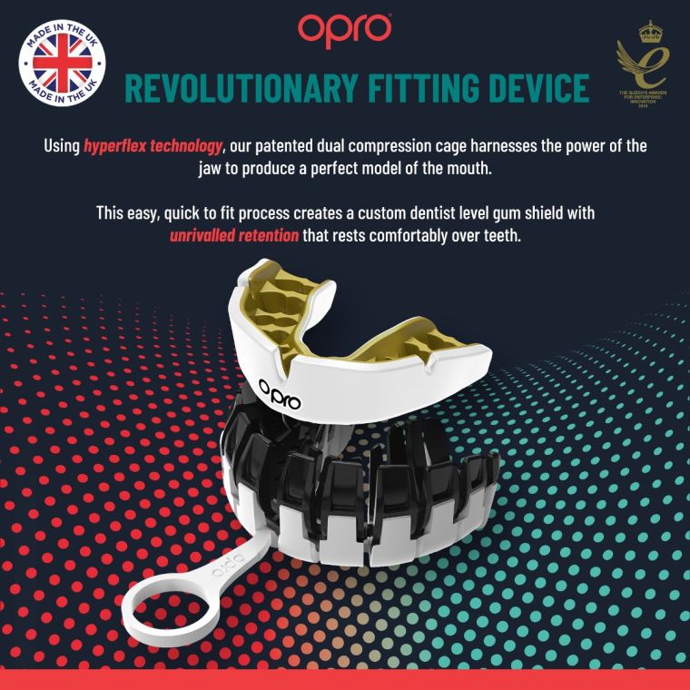OPRO Mouth Guard Red White Instant Custom Single Color
