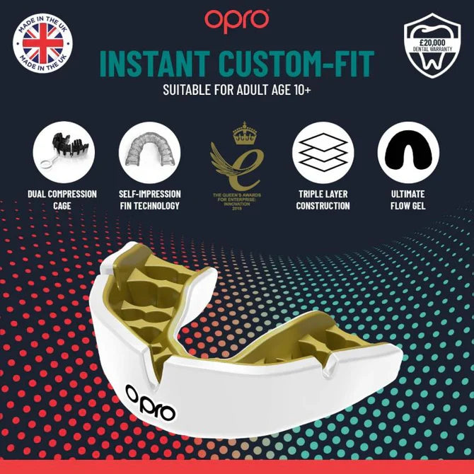 Opro Mouth Guard GREEN EYES Instant Custom Fit ADULT GEN5