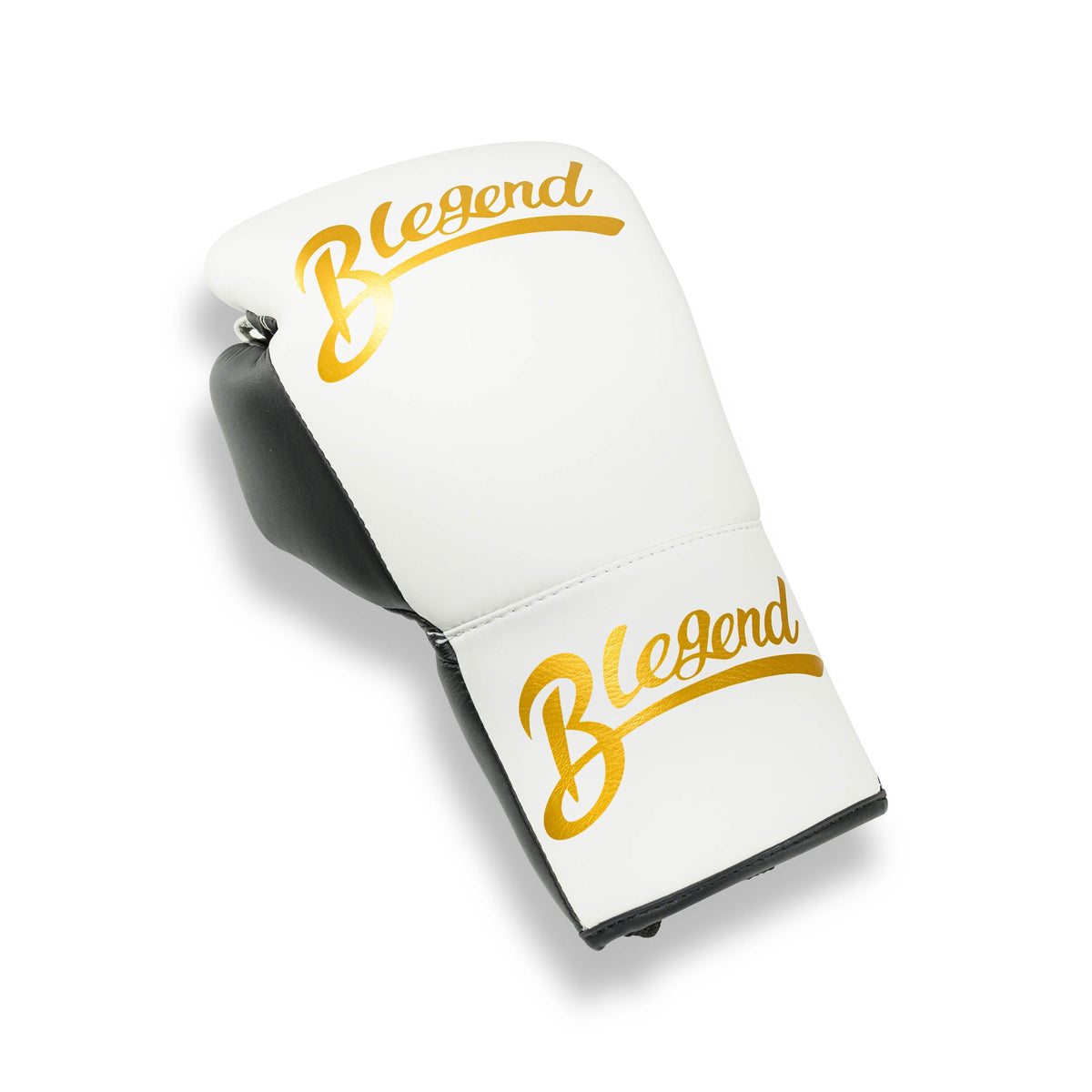 Blegend Boxing Gloves BGL221 Lace Up White Black