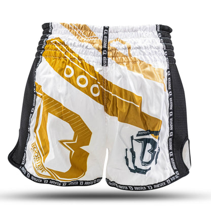 Booster Boxing Shorts BS White Gold