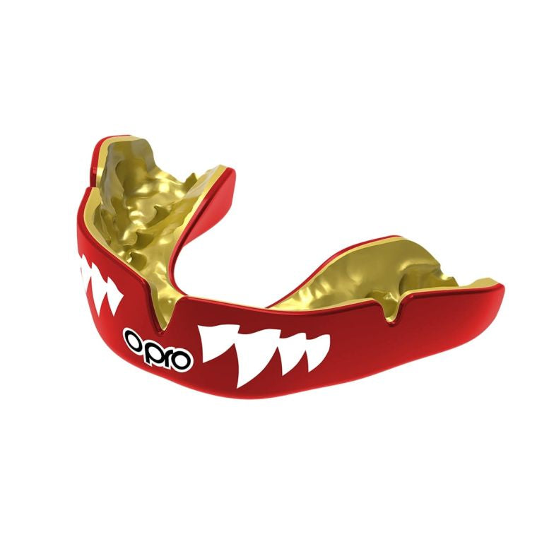 Opro Mouth Guard JAWS Red White Gold  Instant Custom Fit