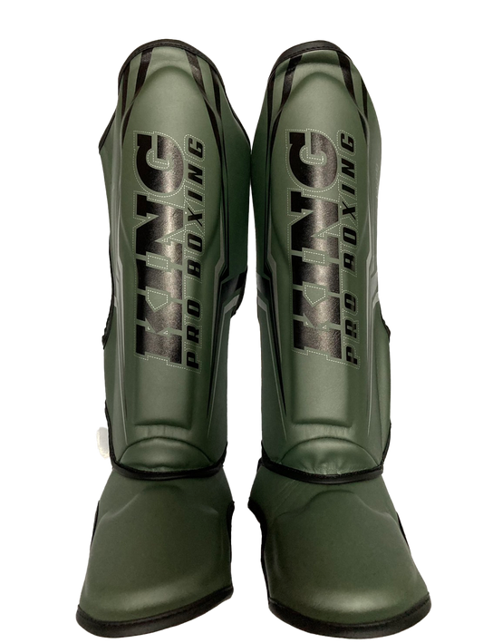 King Pro Boxing Shinguards Thor Olive