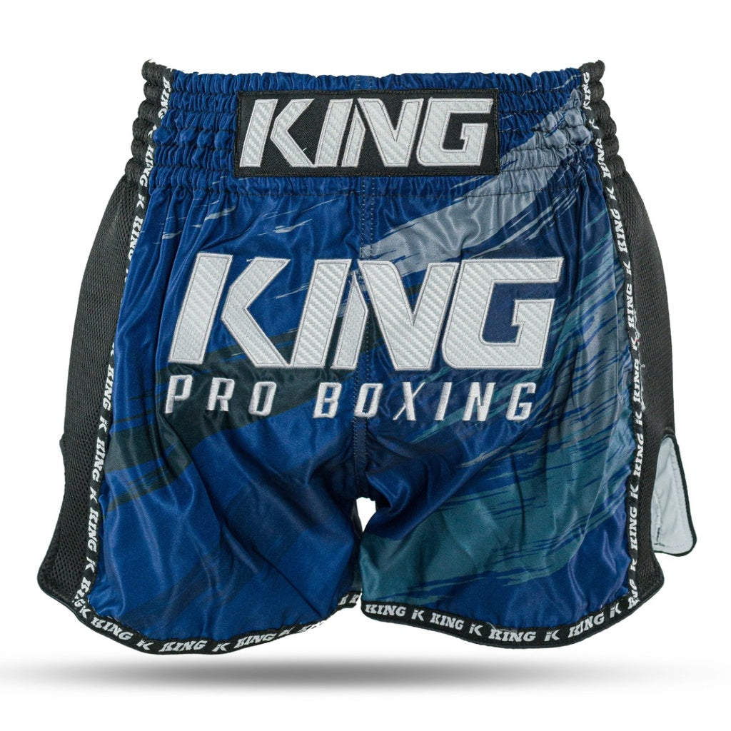 King Pro Boxing Shorts New Wave Blue