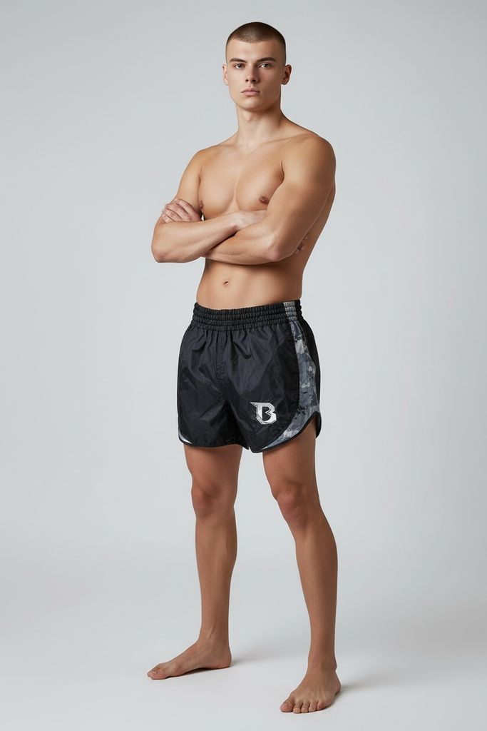 BOOSTER SHORTS Retro Hybrid BL/Camo Grey