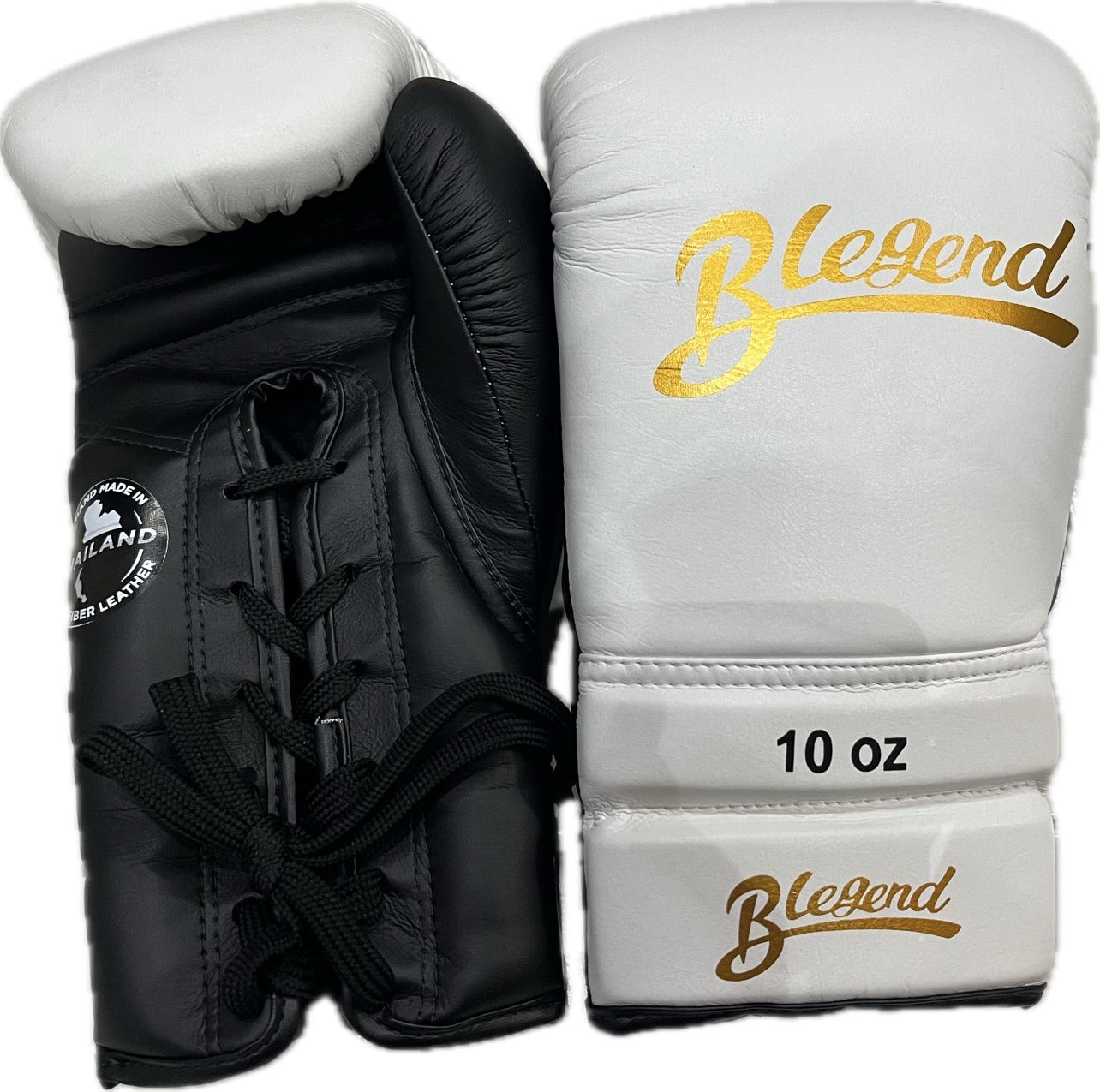 Blegend Boxing Gloves BGLLP Lace Up White Black