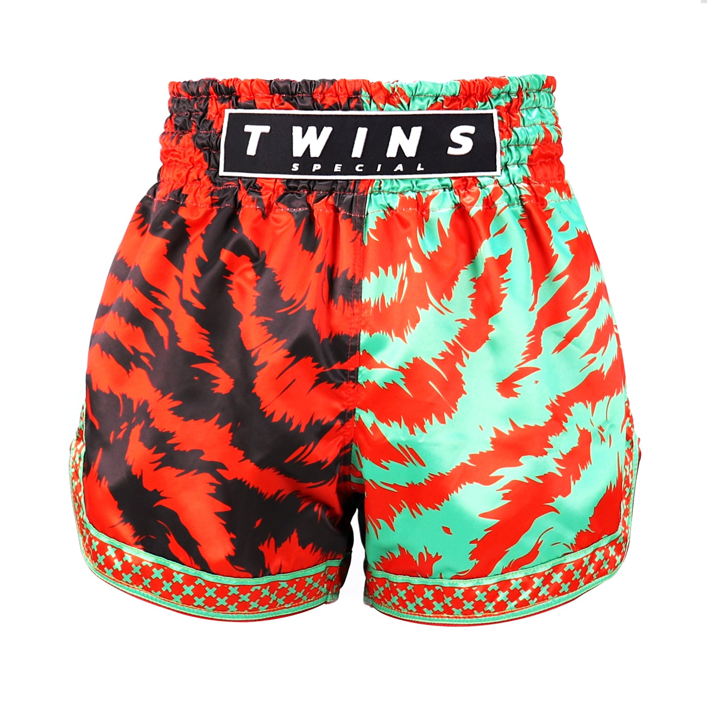 Twins Special Muay Thai Shorts TBS-Jungle Black Green