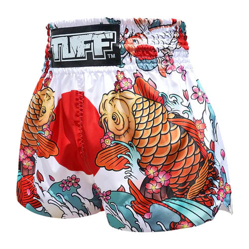 Tuff Muay Thai Shorts TUF-MS637 WHT