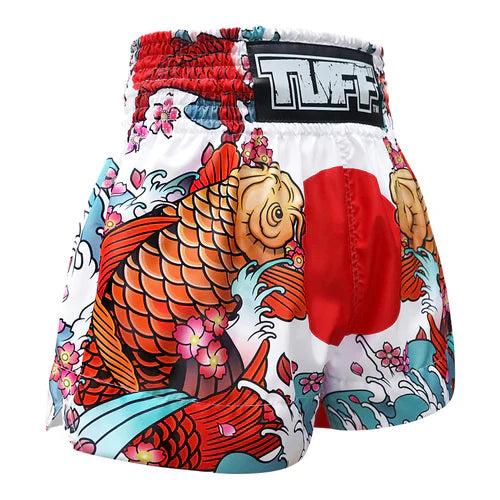 Tuff Muay Thai Shorts TUF-MS637 WHT