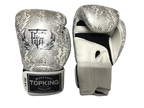 Top King Boxing Gloves Air TKBGSS-02 White Silver N