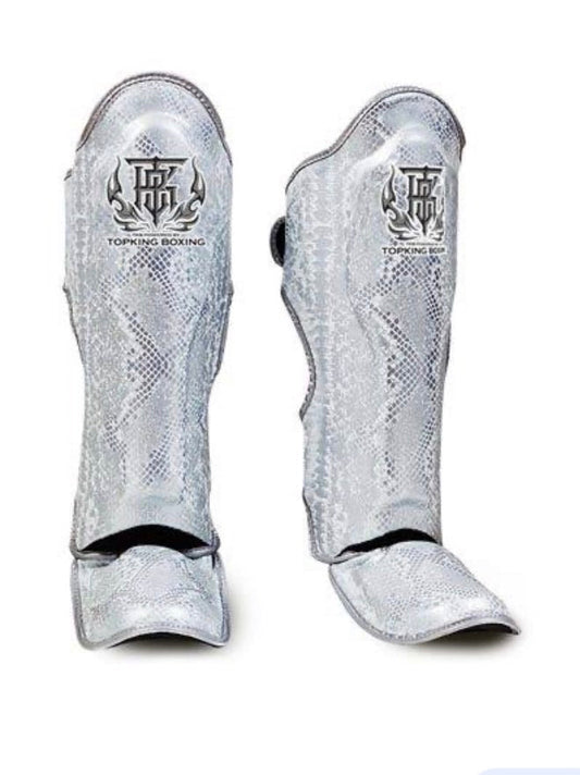 Top King Shinguards Snake TKSGSS 02 White Silver