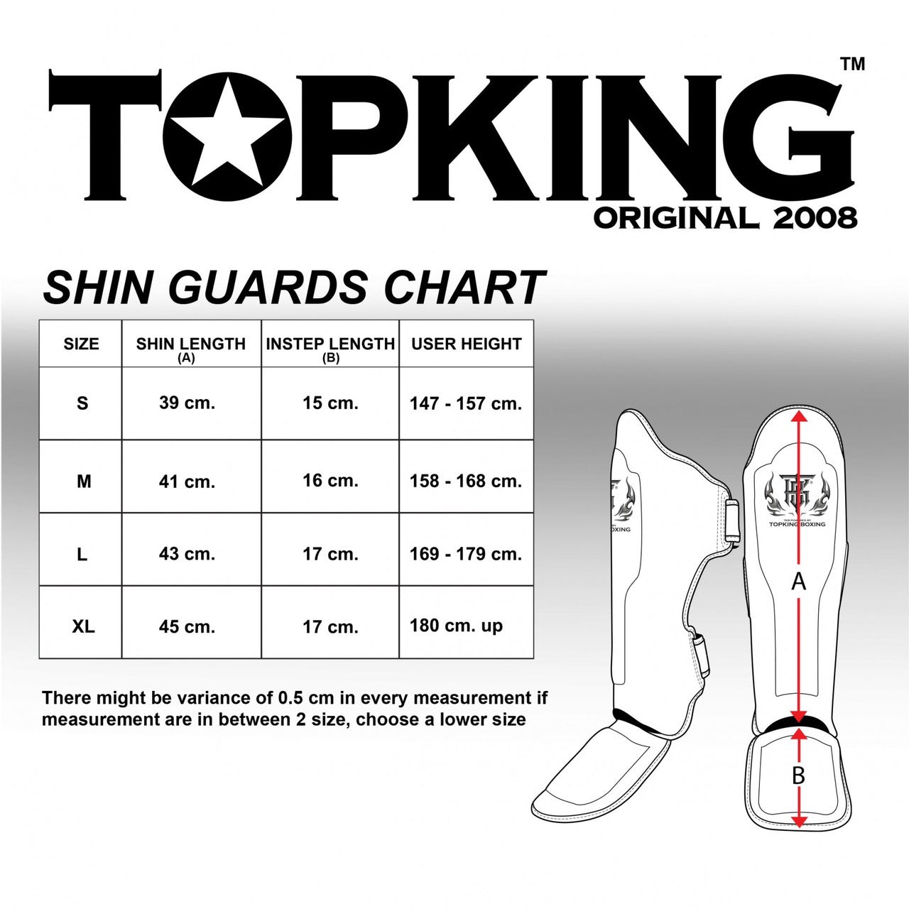 Top King Shin Guards TKSGP-GL Red