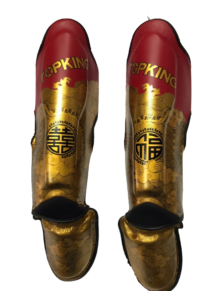 Top King Shinguards TKSGCT-CN01 Fook & Double Happiness Red Gold