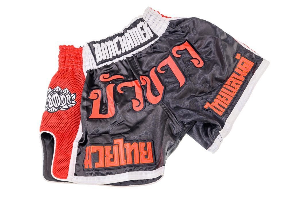 Buakaw Shorts BFG1-4 BLACK WHITE RED