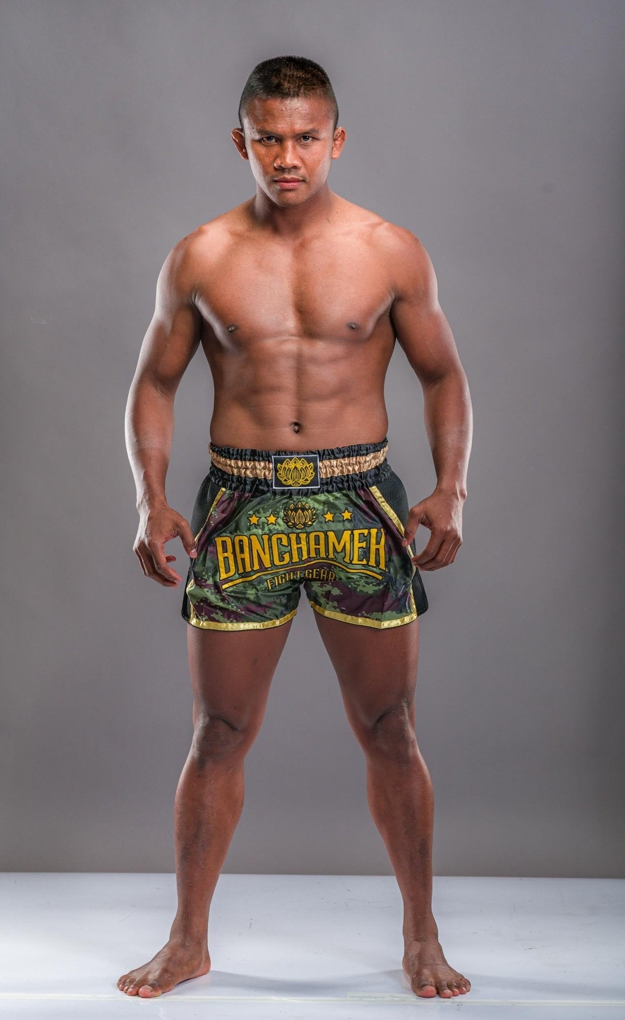 Buakaw Shorts BFG5-1 CAMO BLACK GOLD - SUPER EXPORT SHOP