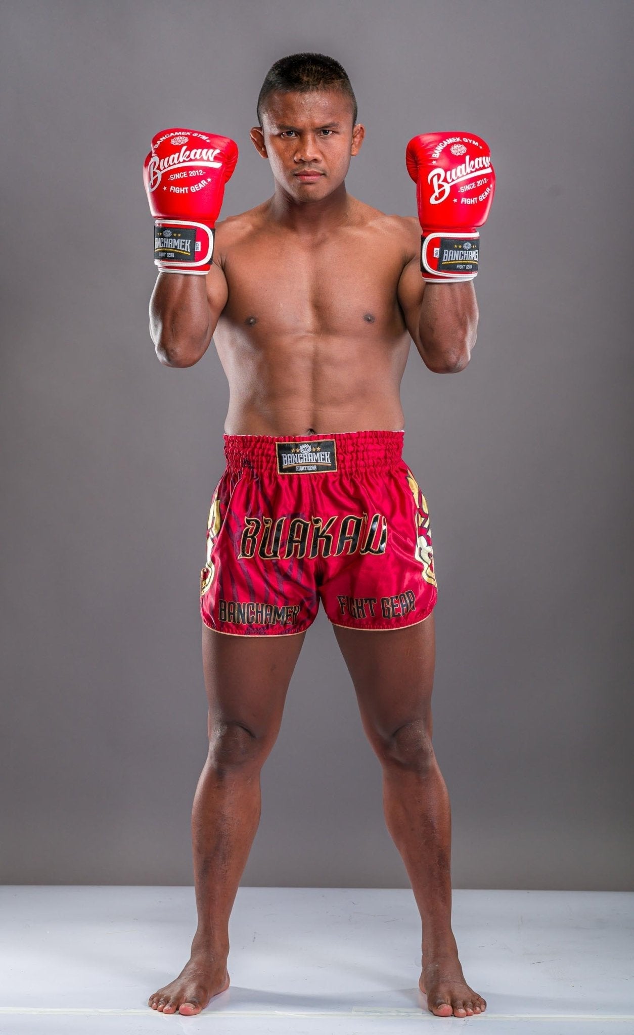 Buakaw Shorts BSH1 RED GOLD - SUPER EXPORT SHOP