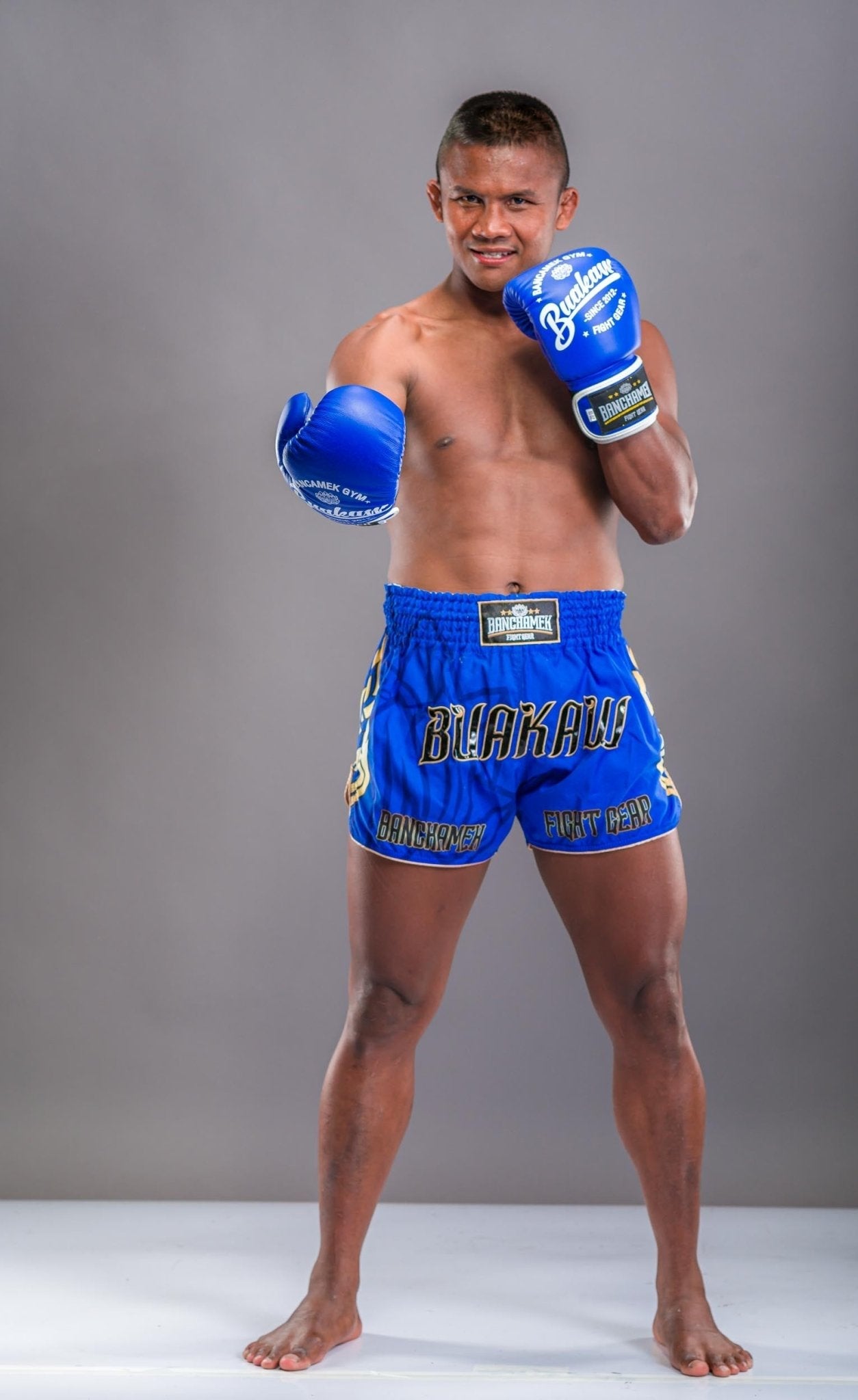 Buakaw Shorts BSH7 BLUE GOLD - SUPER EXPORT SHOP