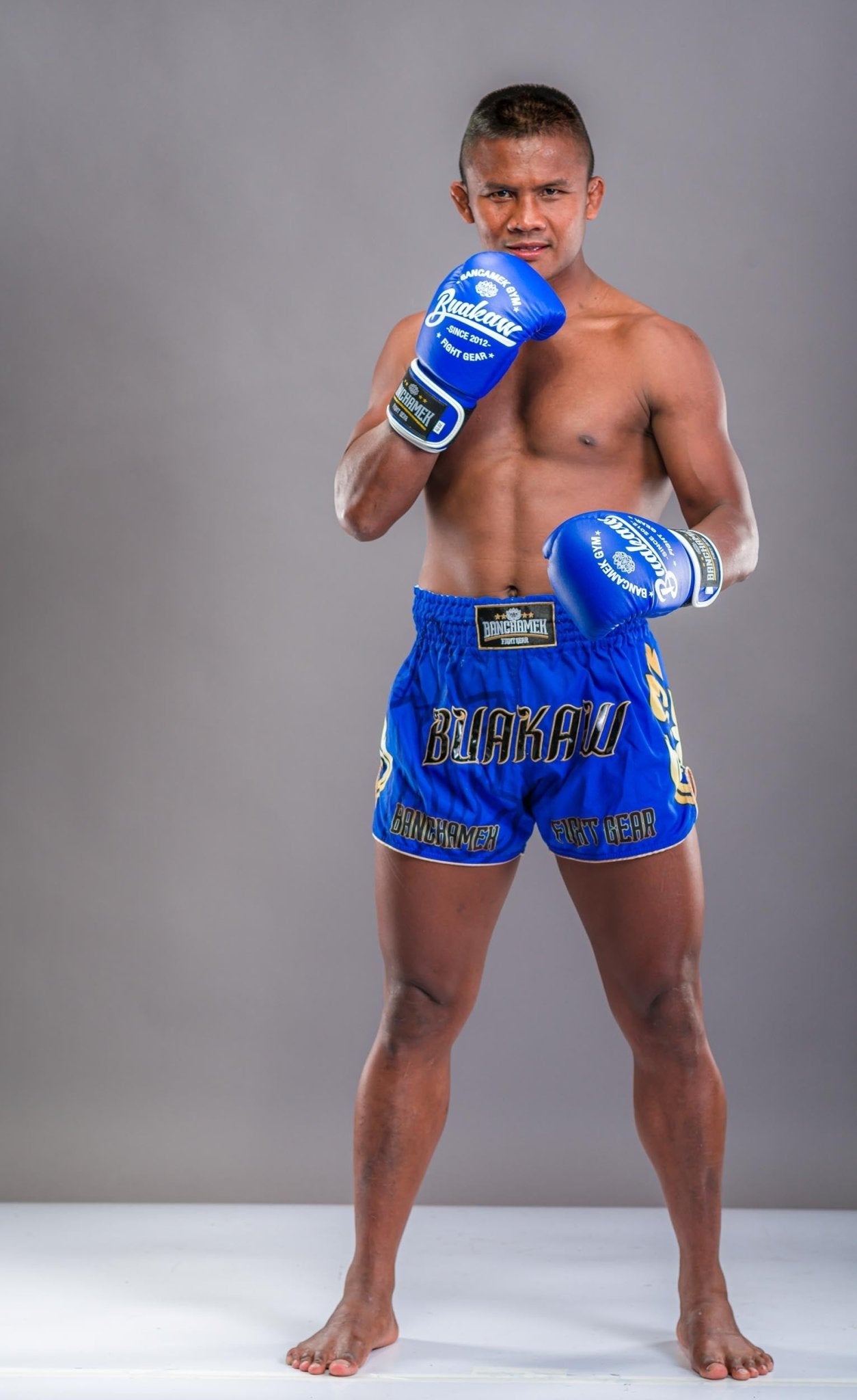 Buakaw Shorts BSH7 BLUE GOLD - SUPER EXPORT SHOP