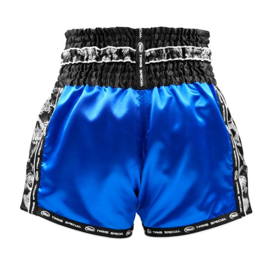 Twins Muay Thai Shorts TBS-SKULL Blue Grey