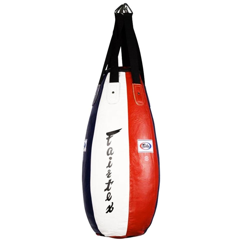 Fairtex Heavy Bag Sandbag HB4 TEAR DROP HEAVY BAG Blue Red White Full Leather