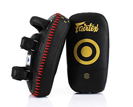 Fairtex Kicking Pads KPLC5 Black/Gold ( Micro Fiber)