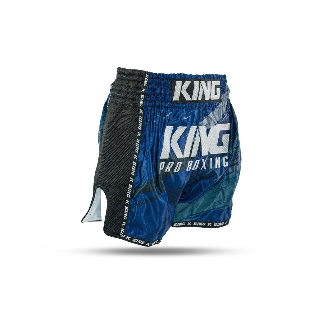 King Pro Boxing Shorts New Wave Blue
