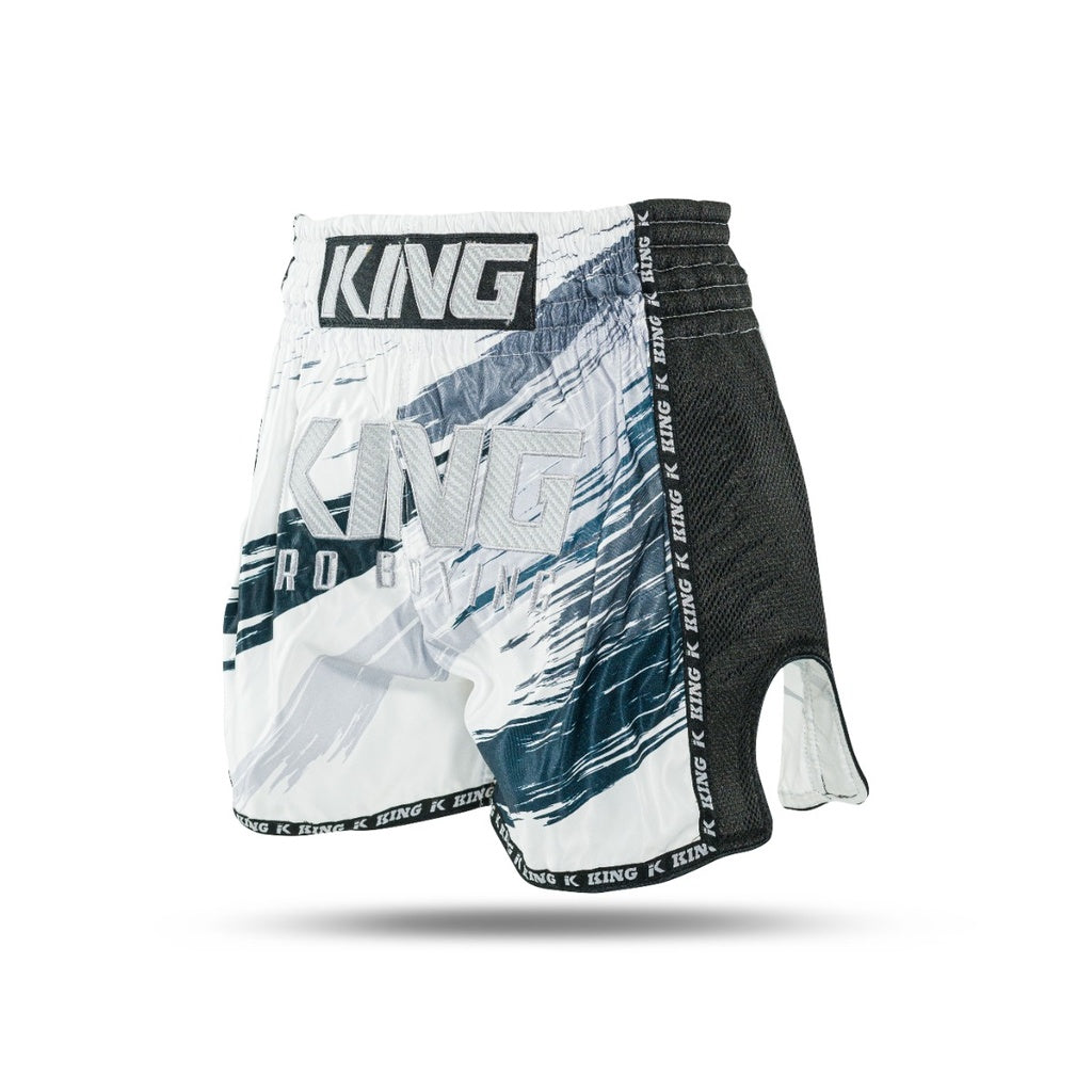 King Pro Boxing Shorts New Wave White