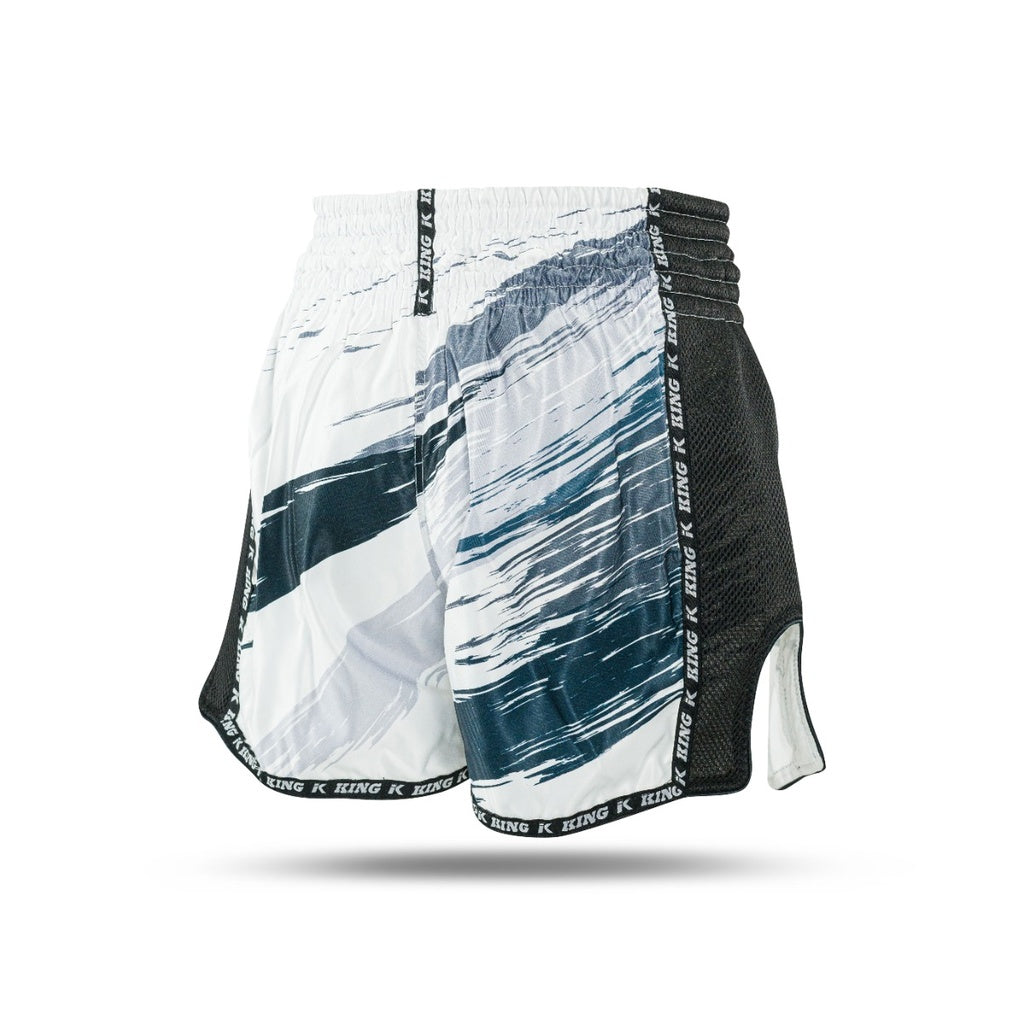 King Pro Boxing Shorts New Wave White
