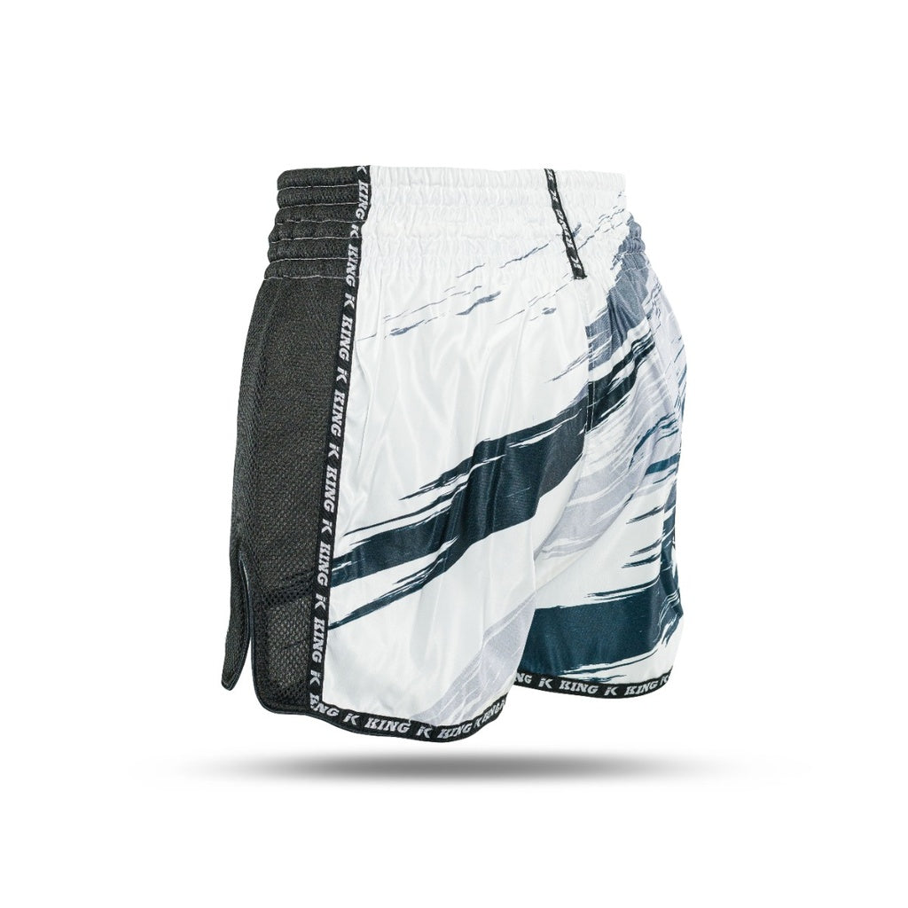 King Pro Boxing Shorts New Wave White