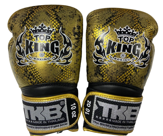 Top King Boxing Gloves "Super Snake" AIR TKBGSS-02 Black(Gold)