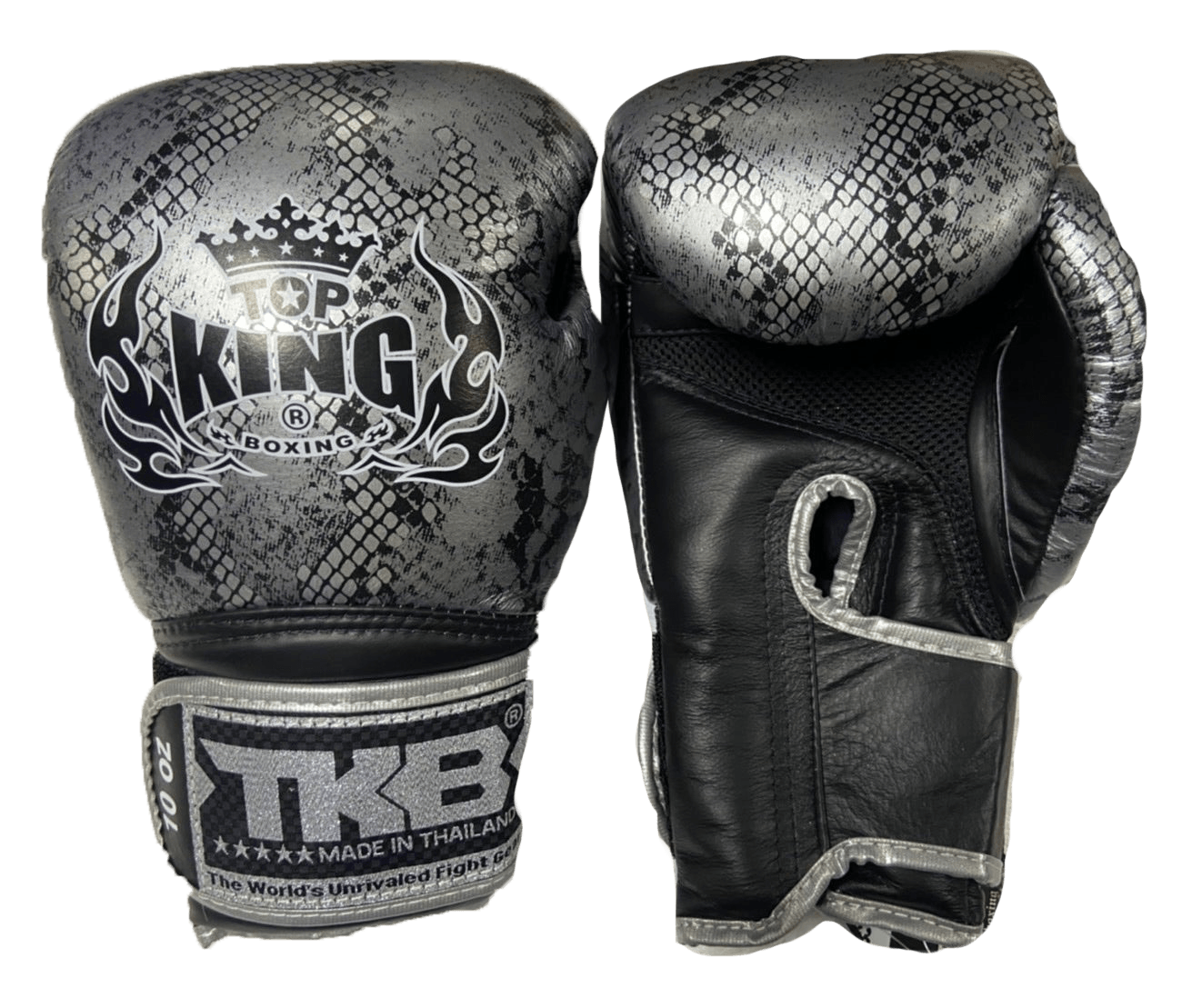 Top King Boxing Gloves "Super Snake" Air TKBGSS-02 Black(Silver) - SUPER EXPORT SHOP