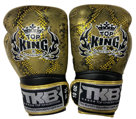 Top King Boxing Gloves "Super Snake" TKBGSS-02 Black(Gold) No Air