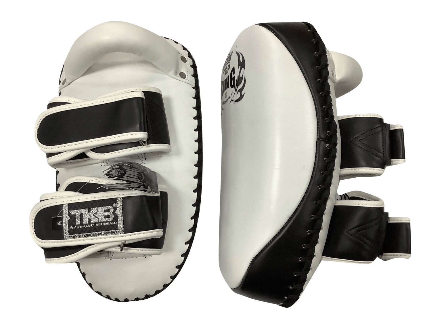 Top King Kicking Pads TKKPU (Curve) White Black - SUPER EXPORT SHOP