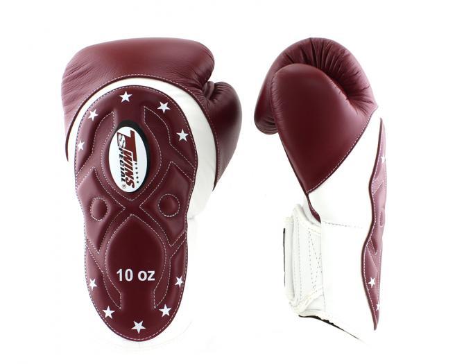 Twins Special BOXING GLOVES BGVL6 MK WHITE/ MAROON RED