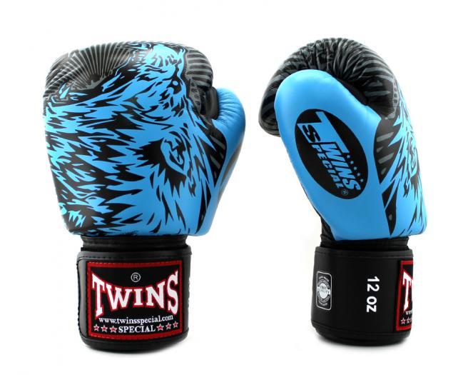 Twins Special BOXING GLOVES FBGVL3-50 LIGHT BLUE/BLACK - SUPER EXPORT SHOP